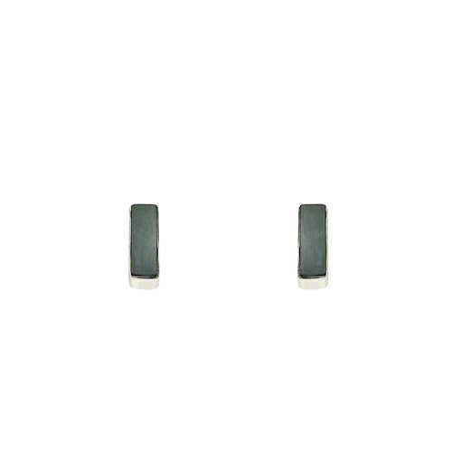 Bezel Studs Aquamarine Blue