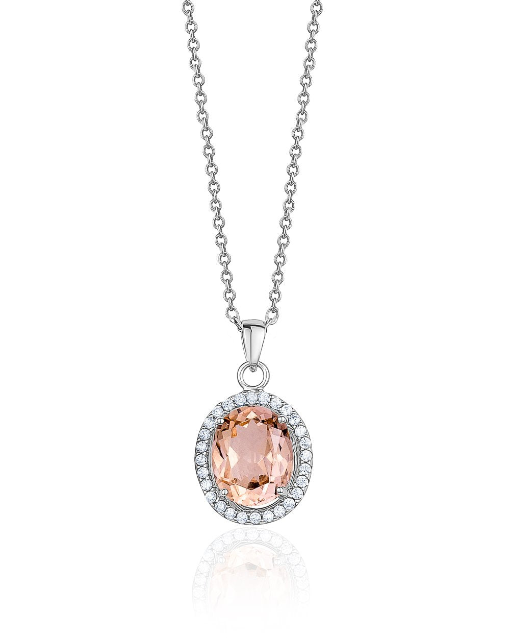 Nano Morganite Glass Pendant