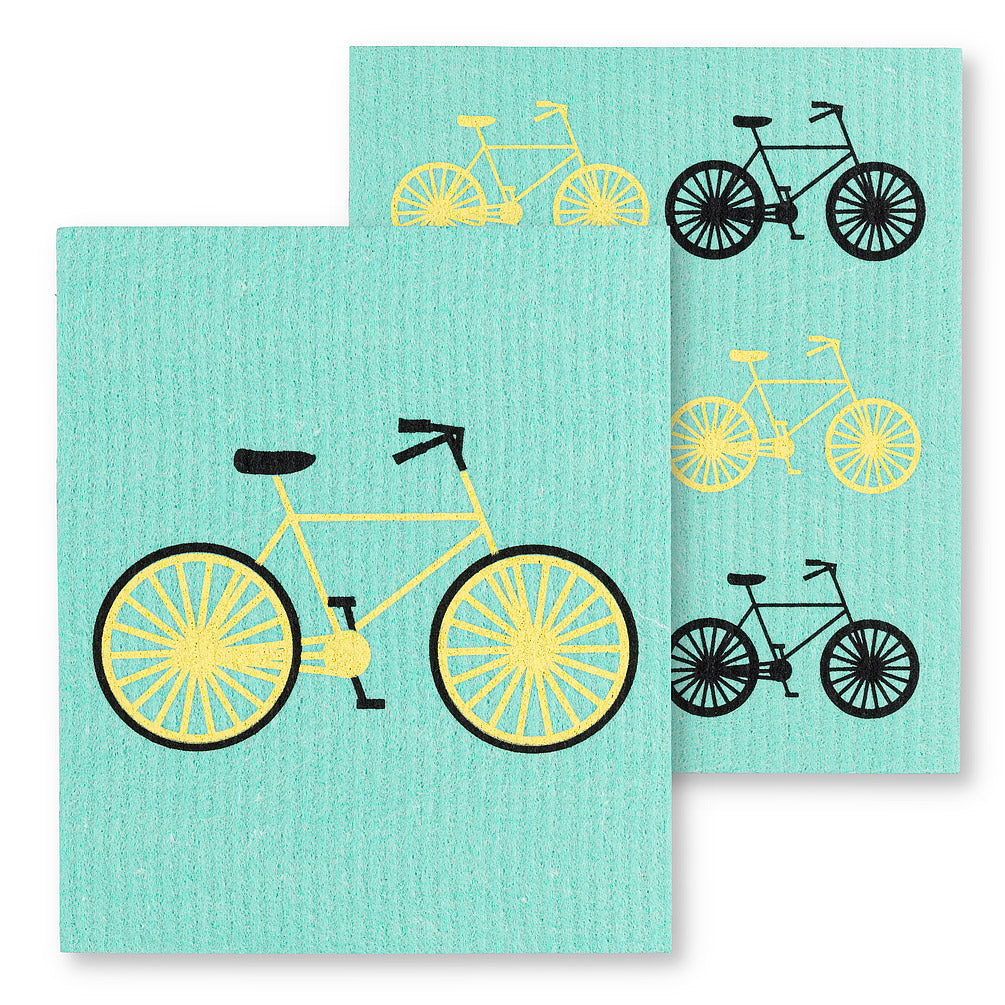 Bicycles Dish Cloths Set of 2