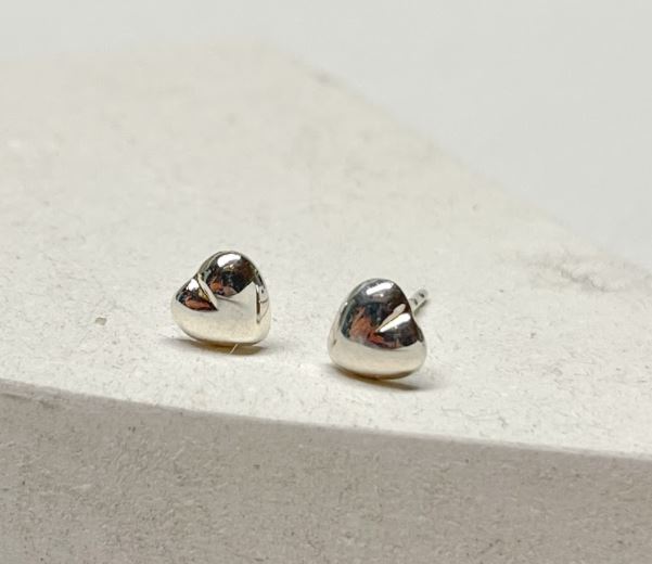 Bubble Heart Stud Earrings