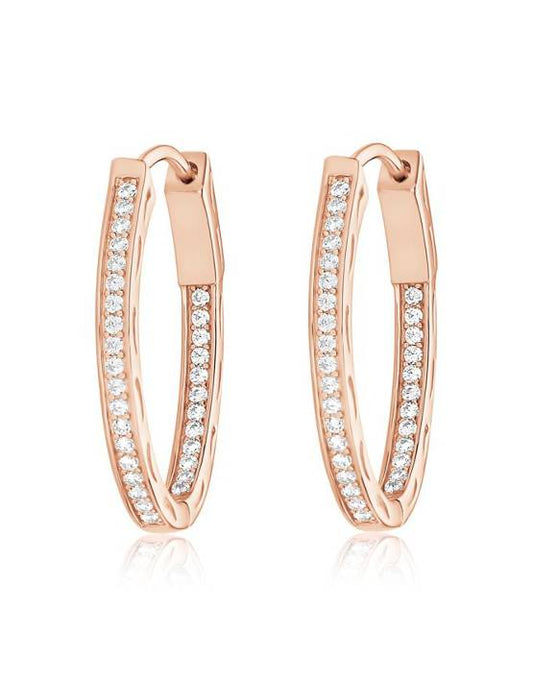 Small Rose Gold Plated Hoops