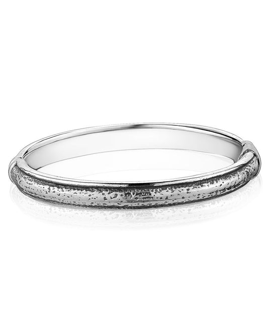 Hammered Silver Bangle