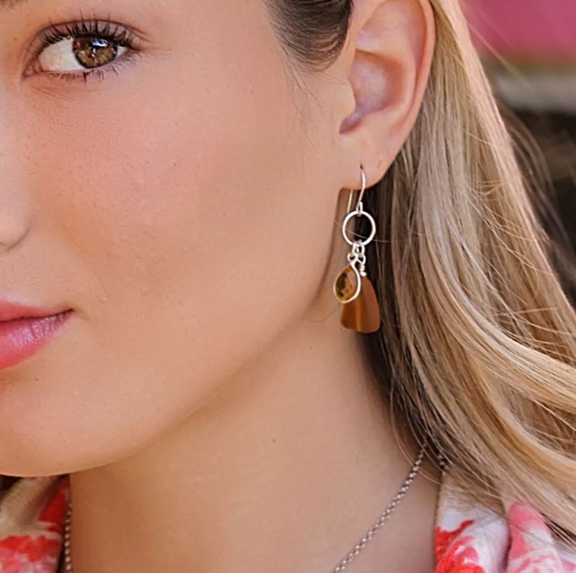 Boucles d'oreilles d'eau douce