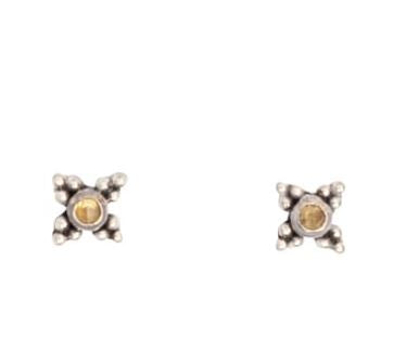 Boucles D'oreilles Tiges Etoile Kebaikan Et Citrine