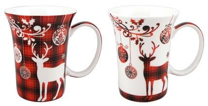 Holiday Reindeer Mug Pair