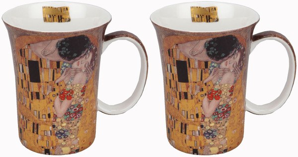 Klimt The Kiss set of 2 mugs