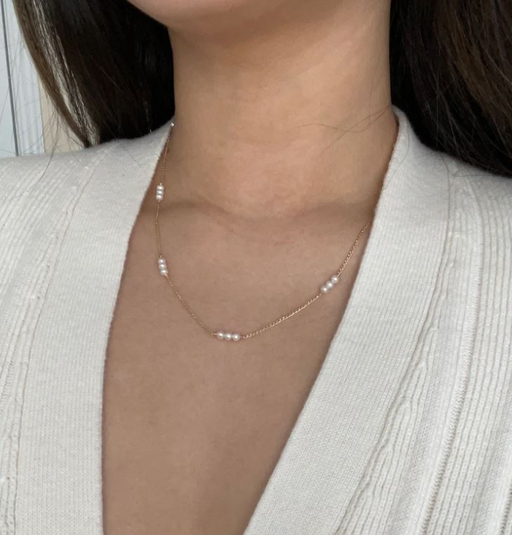 Maisie Trio Pearl Necklace