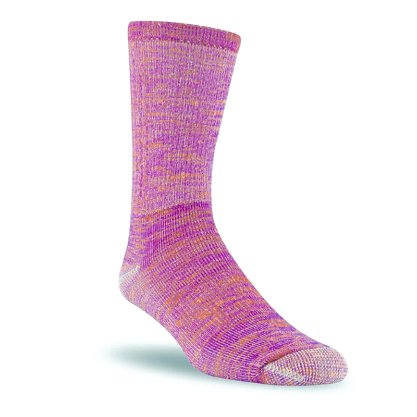 Chaussettes en laine mérinos orange/violet taille S/M