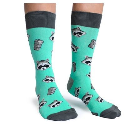Raccoon Bandit Crew Socks