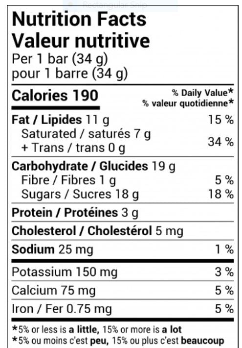 Milk Chocolate Thank you Bar ingredients