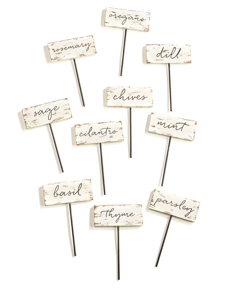 White Herb Plant Pick