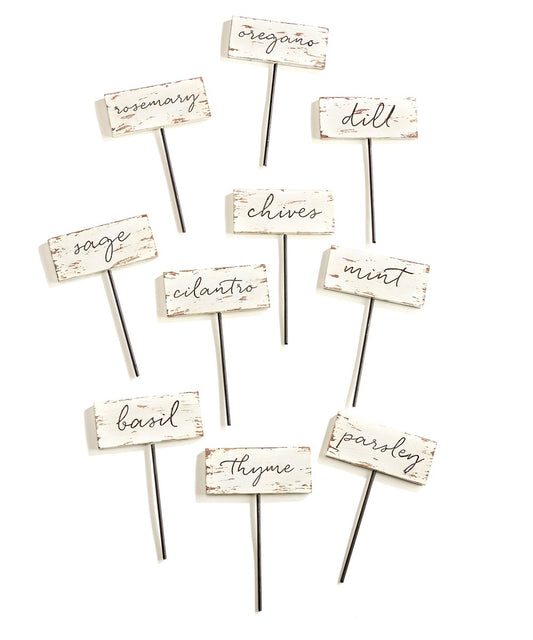 White Herb Plant Pick