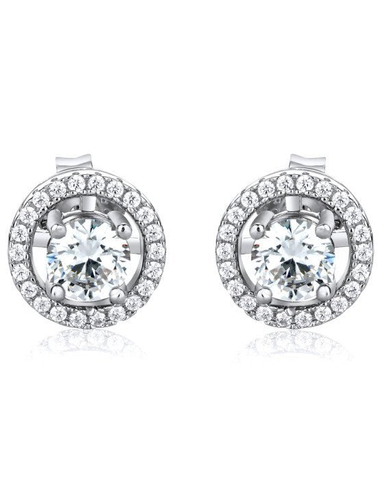 Stud earrings with cz