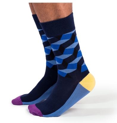 Blue Steel Crew Socks