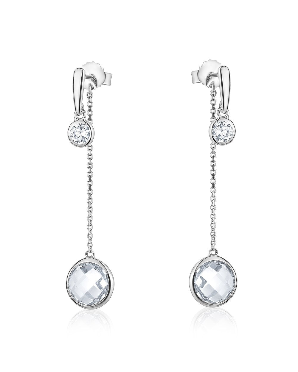 Boucles d'oreilles doubles pendantes