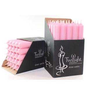 Twilight Taper Dinner Candle Pink