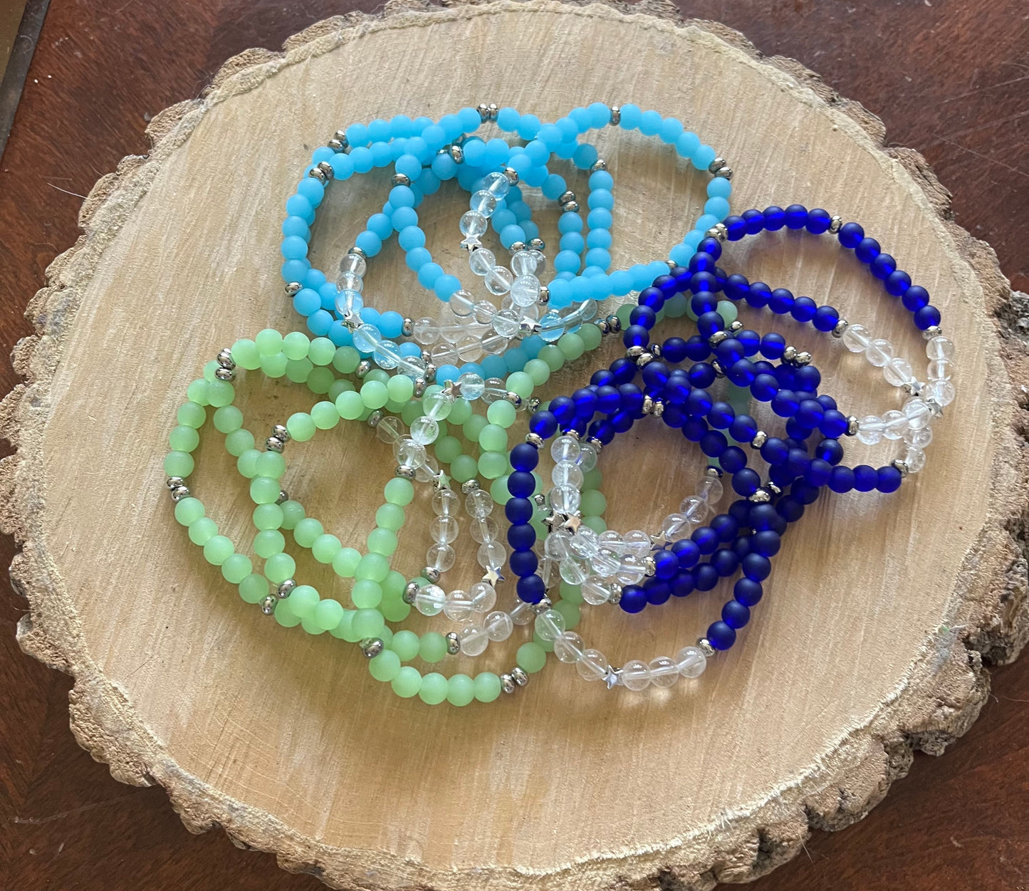 Sea Glass Beaded Bracelet